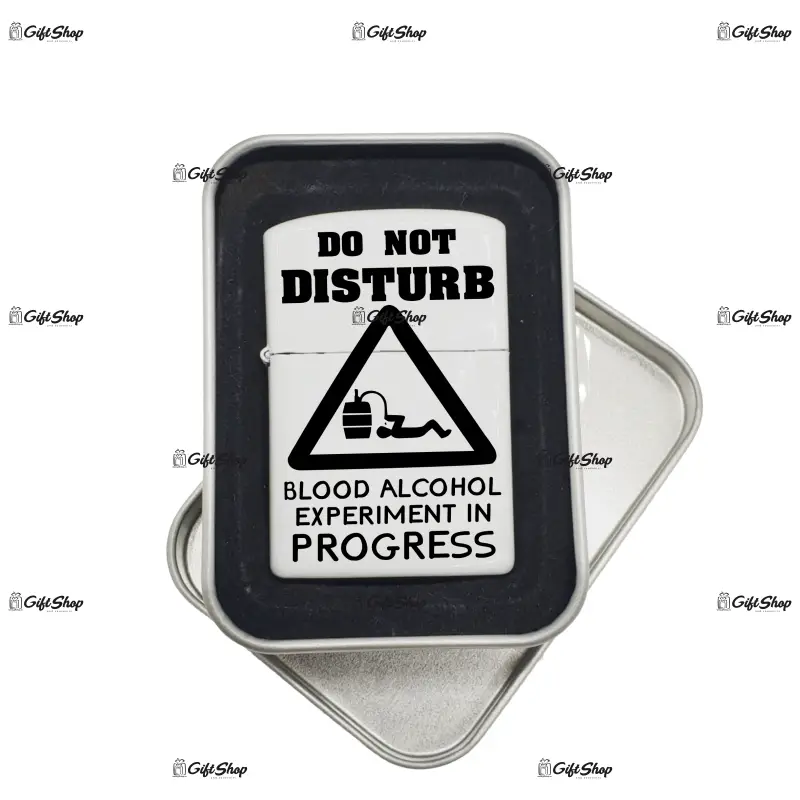 Do not disturb, bricheta metalica gravata laser cu mesaj